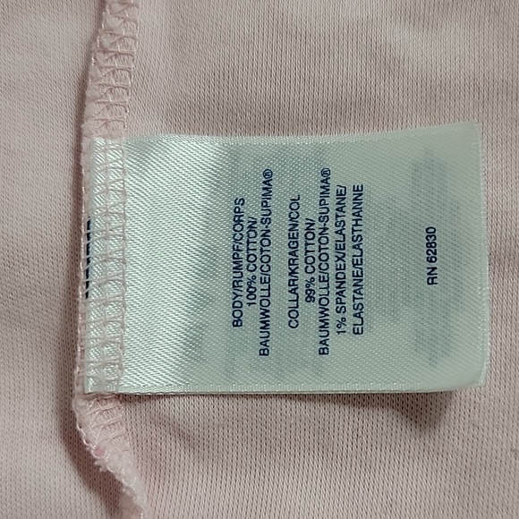 Lands' End Women's Pink Check 1/4 Button 100% Cotton Short Sleeve Top,  S - Picture 7 of 9